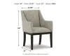 Ashley Furniture D984-01A Burkhaus - Dining UPH Arm Chair (Set of 2) - Beige / Dark Brown