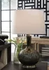 Ashley Furniture L430844 Tenslow - Glass Table Lamp - Antique Black
