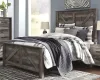 Ashley Furniture B440/57/54/98/92(2) Ashley Furniture B440/57/54/98/92(2) Wynnlow - 5 Pc. - Queen Crossbuck Panel Bed, 2 Nightstands - Gray