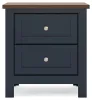 Ashley Furniture B414-92 Landocken - Two Drawer Night Stand - Brown / Blue