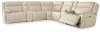 Ashley Furniture U13001S9 Ashley Furniture U13001S9 Double Deal - 7-Piece Power Reclining Sectional With 2 Consoles - Almond