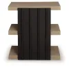 Ashley Furniture T721-3 Rylandyn - Rectangular End Table - Black / Light Brown