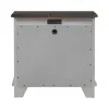 Liberty Furniture 237-BR61 River Place - 3 Drawer Nightstand With Charging Station - Riverstone White & Tobacco