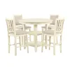 New Classic D3651-52S-BSQ New Classic D3651-52S-BSQ Amy - 5 Piece Counter Dining Set - Bisque