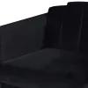 New Classic U2034-20-BLK Empire - Lighted Loveseat - Black