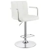 CoasterEveryday 121097 Palomar - Adjustable Height Bar Stool - White And Chrome