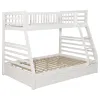 CoasterEssence 460180 Ashton - 2-Drawer Wood Twin Over Full Bunk Bed - White