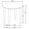 Coaster Fine Furniture 703717 Aldis - Round Marble Top Side End Table - White And Natural