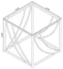 CoasterEssence 720497 Lille - Square Glass Top Side End Table - Chrome