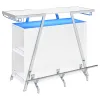 Coaster Fine Furniture 182355 Araceli - Freestanding LED Home Bar Cabinet - White High Gloss
