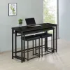 Coaster Fine Furniture 182724 Hawes - 4 Piece Multipurpose Counter Height Table Set - Black