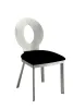 Furniture of America CM3727SC-2PK Valo - Side Chair (Set of 2) - Silver / Black