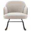 Coaster Fine Furniture 602625 Paige - Boucle Upholstered Mid Back Rocking Chair - Beige