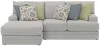 Jackson Furniture Industries 2340/75/42-28 Jackson Furniture Industries 2340/75/42-28 Stockbridge - 2 Piece Sofa Chaise With Comfort Coil Seating And 6 Accent Pillows Included (Left Side Facing Chaise) - Slate