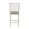 Liberty Furniture 182-B200124 Brook Bay - Upholstered Ladder Back Counter Chair - Textured White / Carbon Gray