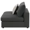 CoasterEssence 551324 Serene - Upholstered Armless Chair - Charcoal