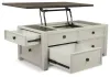 Ashley Furniture T637-20 Bolanburg - Lift Top Cocktail Table - White / Brown / Beige