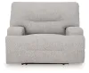 Ashley Furniture 93605/58/57/97/82 Acklen Place - 4 Pc. - 3-Piece Power Reclining Sectional Sofa With Raf Chaise, Wide Seat Power Recliner - Pewter