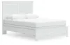 Ashley Furniture B139/31/35/71/196/91(2) Ashley Furniture B139/31/35/71/196/91(2) Bostwick Shoals - 6 Pc. - Dresser, Mirror, Queen Panel Bed With Framed Footboard, 2 Nightstands - White