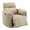 ACME LV07412 ACME LV07412 Elison - Power Motion Glider Recliner With Swivel - Dark Beige Polished Microfiber