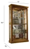 Pulaski Furniture 20484 PFC Curios - Lighted Sliding Door 5 Shelf Curio Cabinet - Maple Brown