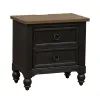 Liberty Furniture 615-BR61-B Americana Farmhouse - 2 Drawer Nightstand With Charging Station - Black