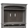 Liberty Furniture 824-EC68 Heartland - Entertainment Hutch - Antique White / Tobacco Tops