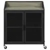 CoasterEveryday 183476 Arlette - 2 Door Mobile Home Bar Wine Cabinet - Sandy Black