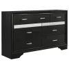 CoasterEveryday 206361KW-S4 Miranda - 4 Piece California King Platform Storage Bedroom Set - Black