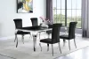 CoasterEssence 105072 Betty - Velvet Upholstered Dining Side Chair (Set of 4) - Black And Chrome