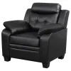 CoasterEveryday 506553 Finley - Upholstered Padded Arm Tufted Accent Chair - Black