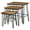 CoasterElevations 935981 Nayeli - 3 Piece Solid Sheesham Wood Nesting Tables - Natural
