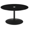 Coaster Fine Furniture 709688 Ganso - Round Metal Coffee Table With Tempered Glass Top - Black