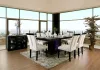 Furniture of America CM3394T Evangeline - Dining Table - Black / Beige