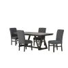 New Classic 40-4125-DG4C High Line - Dining Table & 4 Chairs - Gray
