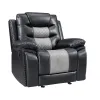 New Classic U7005-13P1-BKG New Classic U7005-13P1-BKG Nikko - Glider Recliner With Power Footrest - Black / Gray