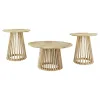 Coaster Fine Furniture 710608-S3 Touhy - 3 Piece Round Coffee And End Table Set - Natural Mango