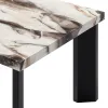 New Classic T3716-3P Strata - Faux Marble 3 Piece Occasional Set (1 Coffee & 2 End Tables) - Black / White