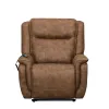 New Classic U5854-16P2-BRN Kyra - Auto Glider Recliner With Power Headrest & Footrest - Saddle