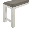 Liberty Furniture 182-B900124 Brook Bay - Upholstered Counter Bench - Textured White / Carbon Gray