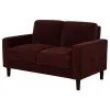 Coaster Fine Furniture 511212 Ruth - Fabric Upholstered Track Arm Loveseat - Rust Red