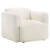 Coaster Fine Furniture 509813 Dorset - Fabric Upholstered Round Track Arm Accent Chair - White