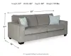 Ashley Furniture 8721439 Ashley Furniture 8721439 Altari - Queen Sofa Sleeper - Alloy
