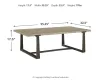 Ashley Furniture T965-1 Dalenville - Rectangular Cocktail Table - Gray