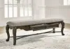 Ashley Furniture D947-00 Maylee - Upholstered Storage Bench - Dark Brown