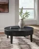 Ashley Furniture T551-8 Marstream - Round Cocktail Table - Black