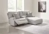 Ashley Furniture 93605S4 Acklen Place - 3-Piece Power Reclining Sectional Sofa With Raf Chaise - Pewter