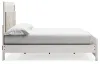 Ashley Furniture B2640B50 Altyra - King Panel Bed With Upholstered Headboard - White