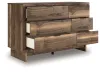 Ashley Furniture PCB3367-221 Chirason - Six Drawers Dresser - Brown