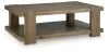 Ashley Furniture T553-1 Flangren - Rectangular Cocktail Table - Light Brown